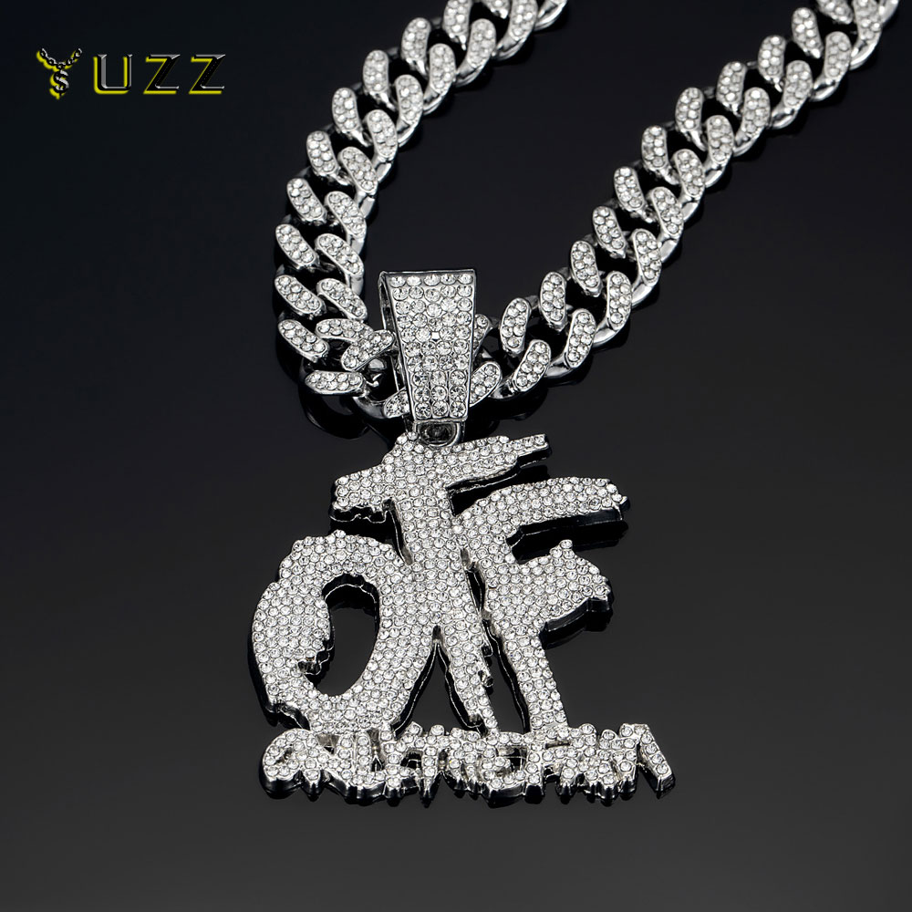 Cuban Link Chain 12Mm - Hip Hop Fashion English Letter OTF