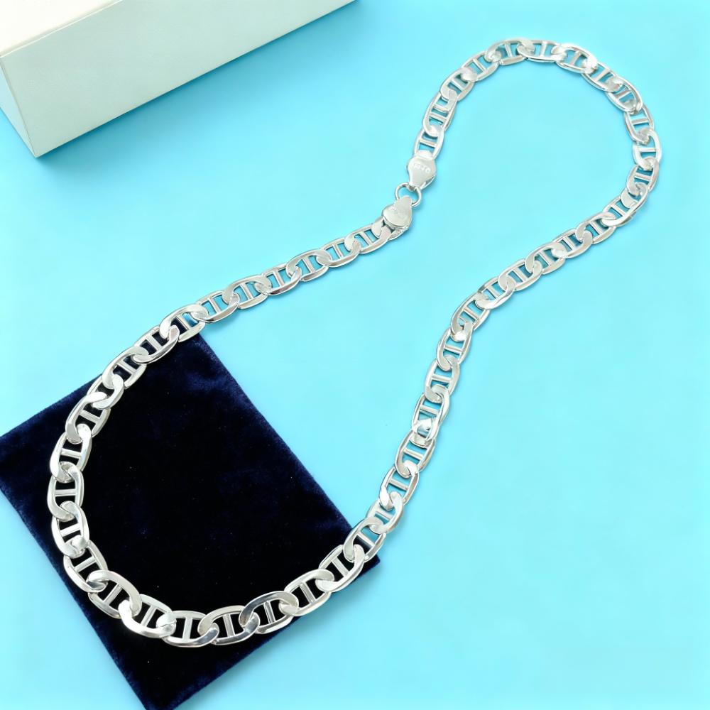 Cuban Link Chain 12Mm - 925 Sterling Silver Necklace classic noble