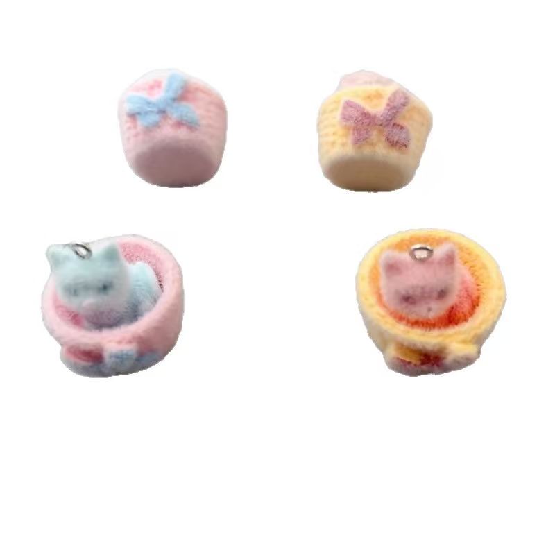 4pcs 3D plush resin cat pendan - đánh giá và giá Earrings
