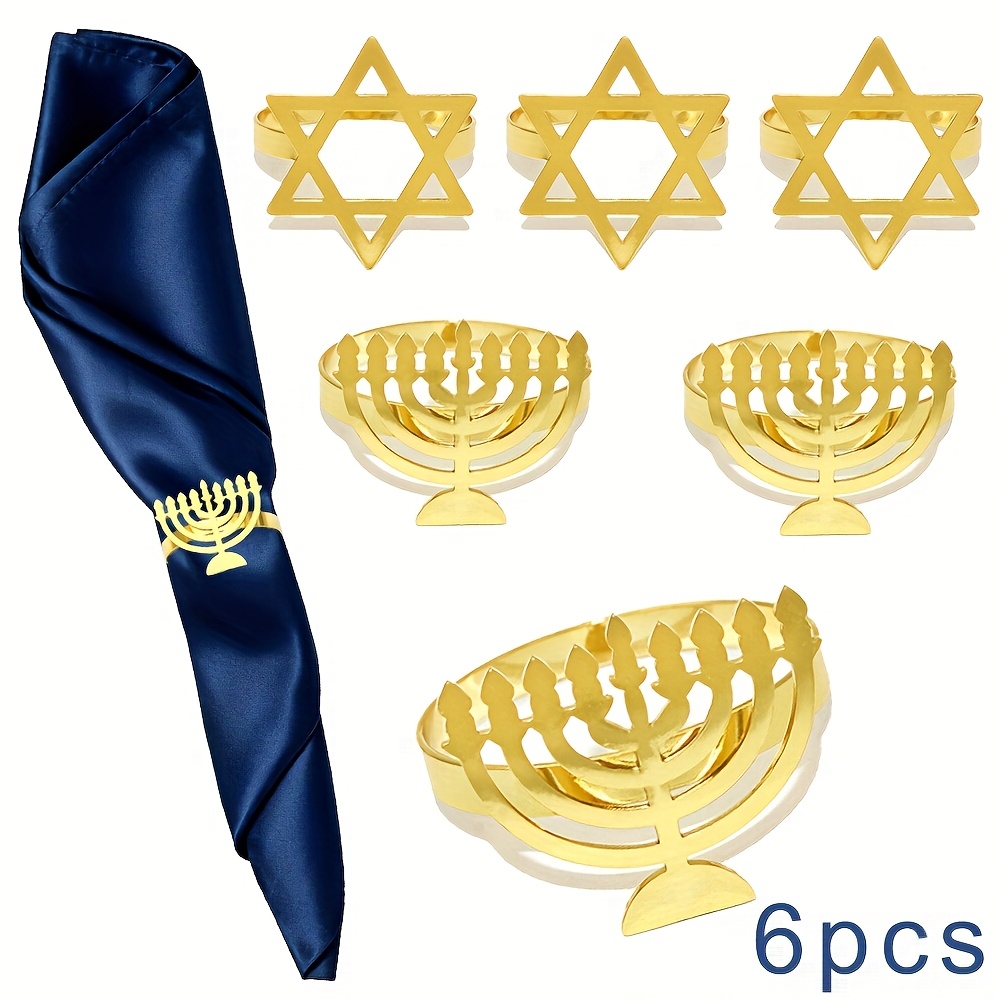 6Pcs Hanukkah Menorah Napkin R - đánh giá và giá Rings