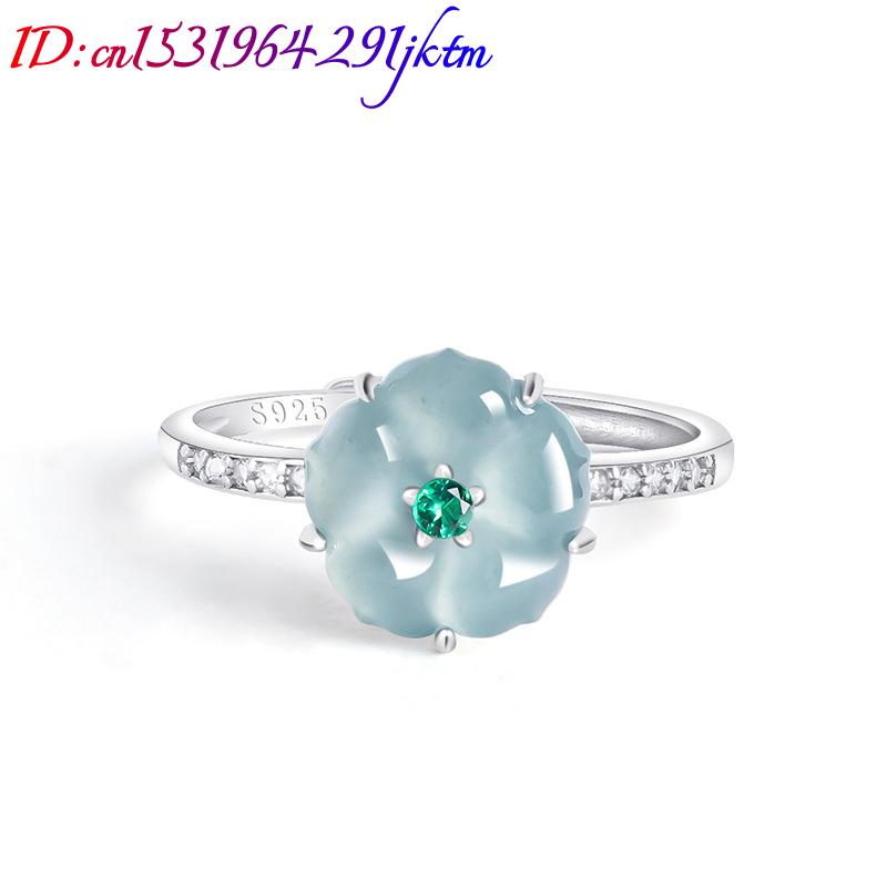 Blue Burmese Jadeite Flower Ri - đánh giá và giá Rings