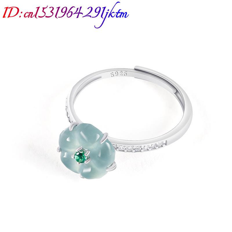 Blue Burmese Jadeite Flower Ri - đánh giá và giá Rings