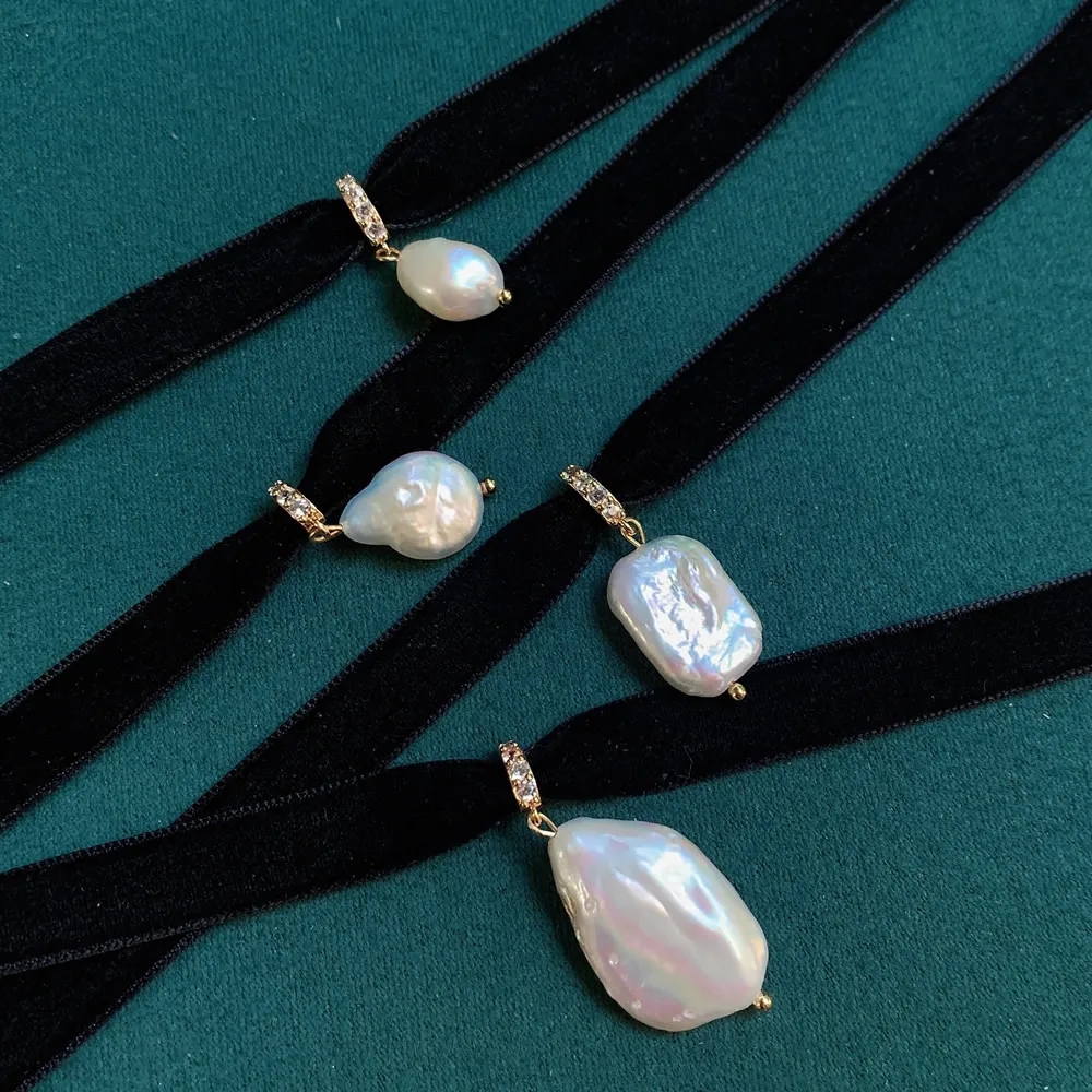 Black Velvet Ribbon Choker Irr - đánh giá và giá Pearl Choker Necklace Vintage