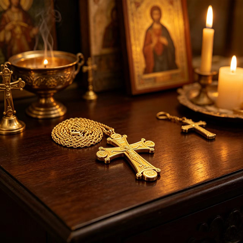 Premium Orthodox Crucifix Neck - đánh giá và giá Cross Pendant Necklace Gold
