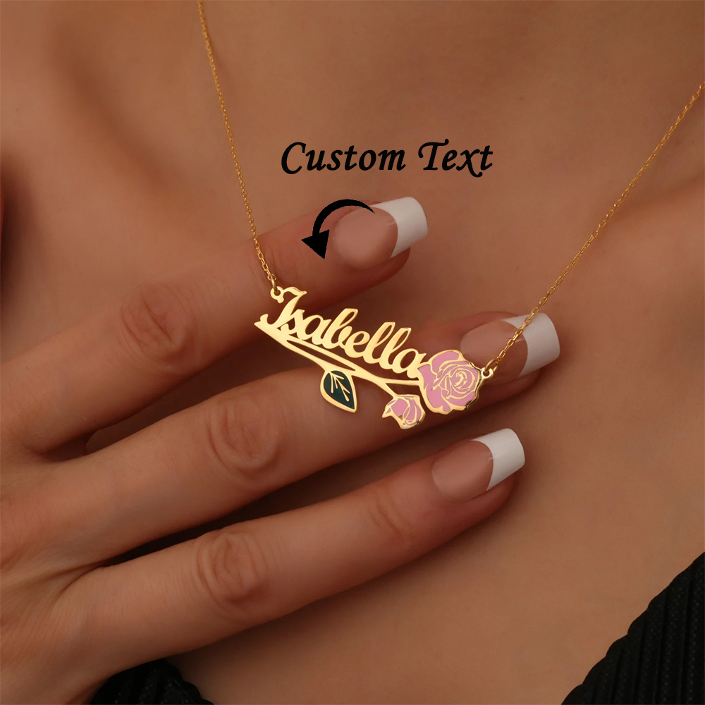 Personalized Colorfuls Birth F - đánh giá và giá Custom Name Necklace Stainless Steel