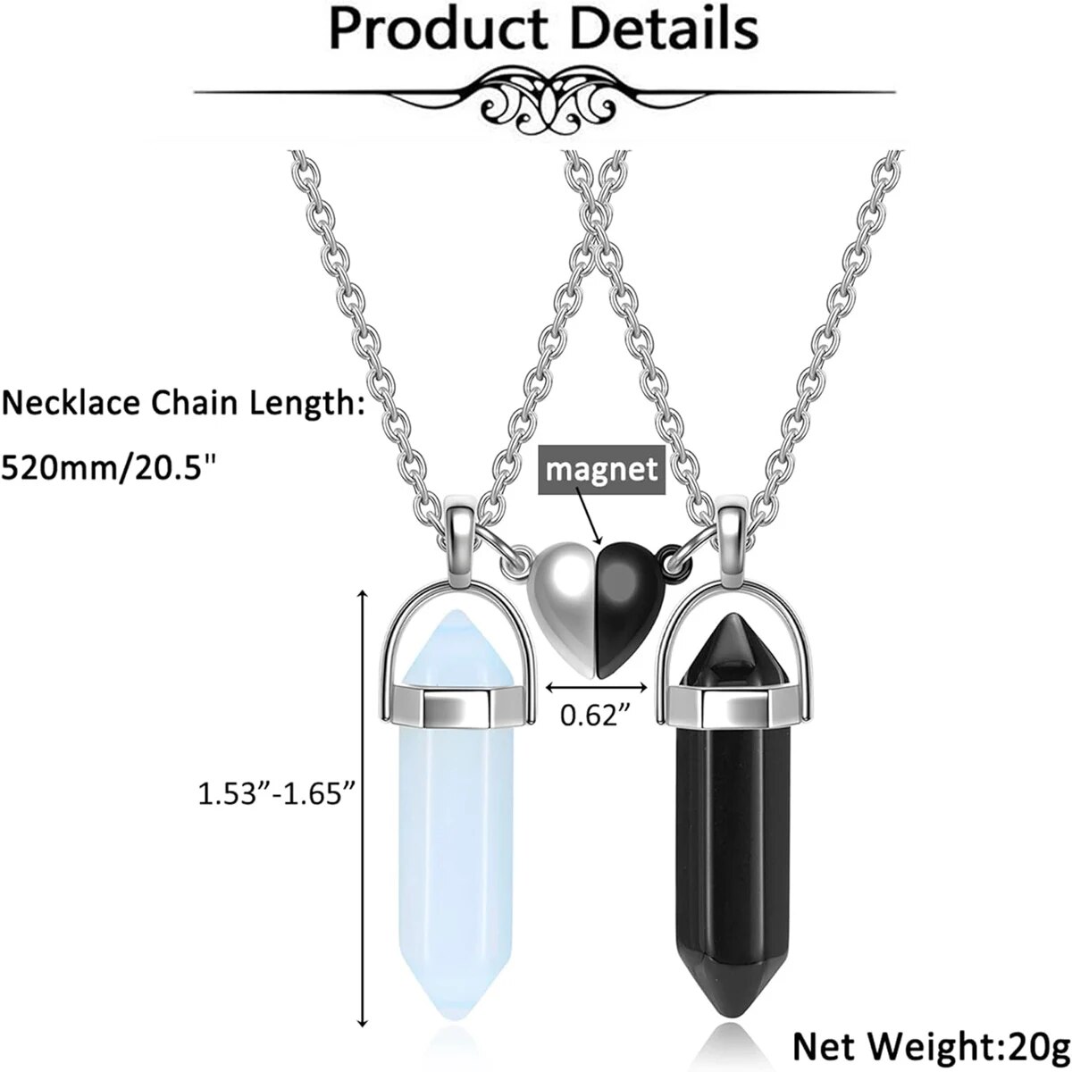 Crystal Friendship Matching Co - đánh giá và giá Magnetic Couple Matching Necklaces