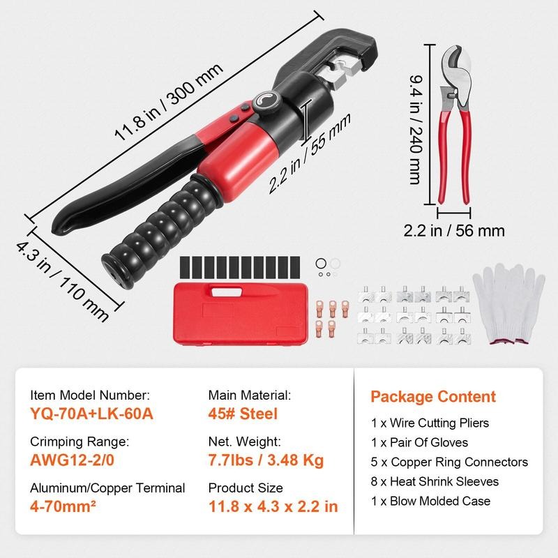 Hydraulic Crimping Tool with 9 - đánh giá và giá Rings