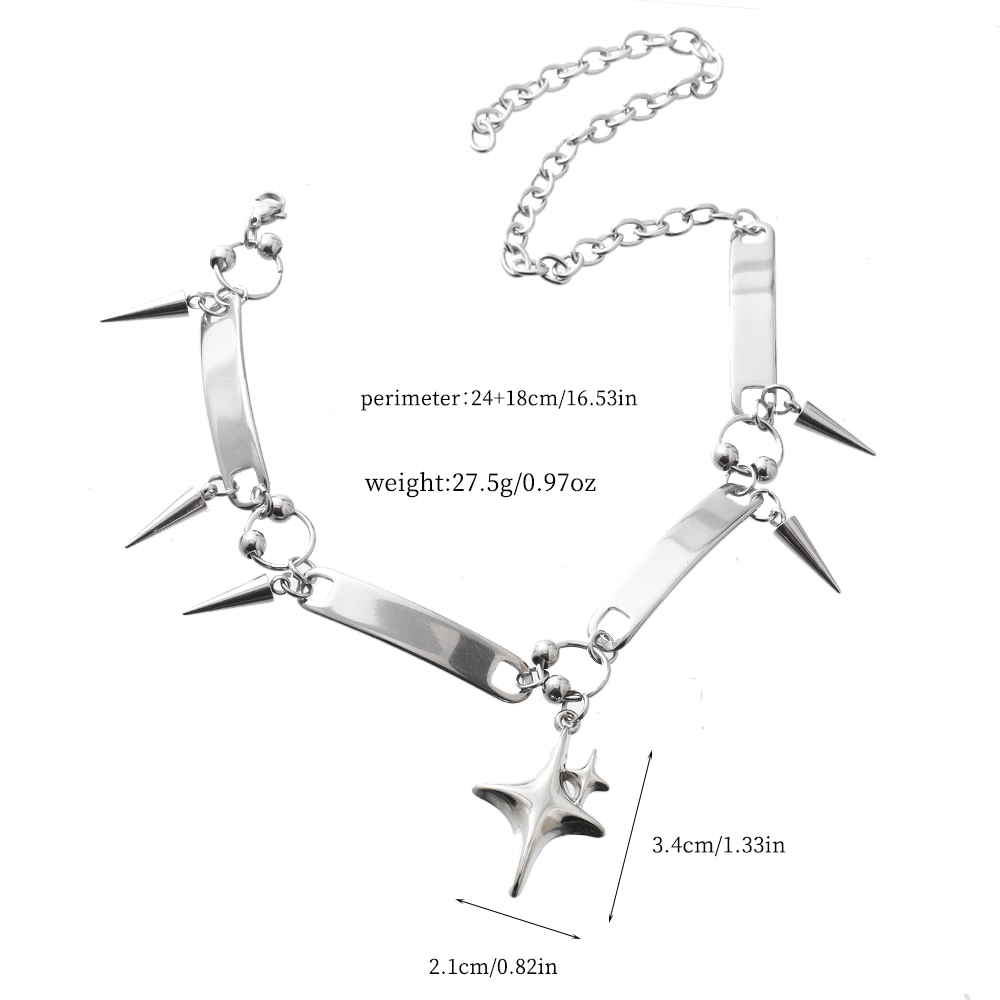 Y2k Star Riveted Choker Goth D - đánh giá và giá Goth Punk Spike Choker