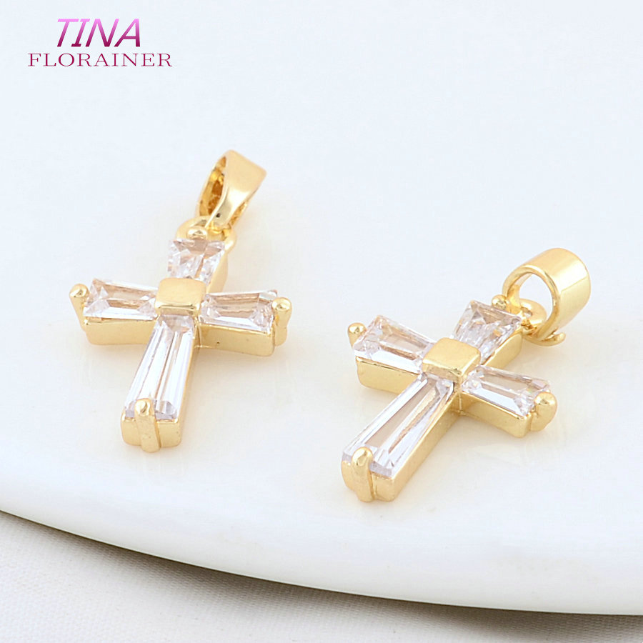 6PCS 12*18MM 14K Gold Color Br - đánh giá và giá Cross Pendant Necklace Gold