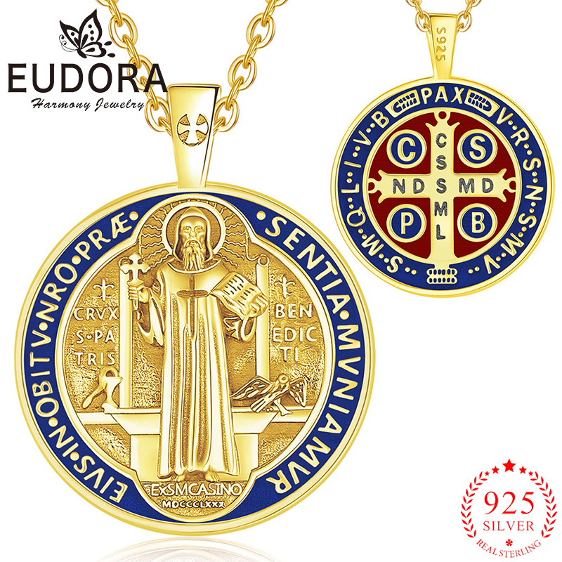 Eudora 925 Sterling Silver Sai - đánh giá và giá Cross Pendant Necklace Gold