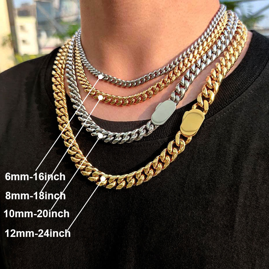 6-12mm Width New Style Stainle - đánh giá và giá Cuban Link Chain 12Mm