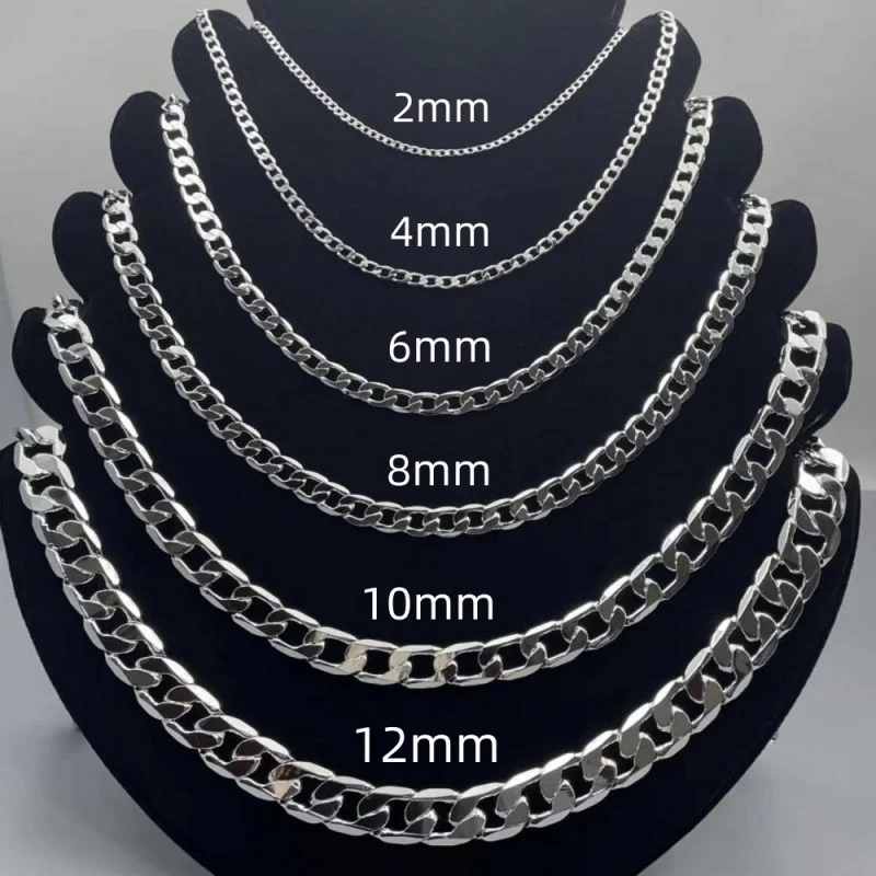 Men's 925 Sterling Silver Neck - đánh giá và giá Cuban Link Chain 12Mm