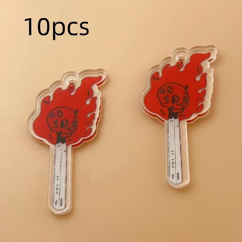 10pcs acrylic skull pendant, D - đánh giá và giá Earrings