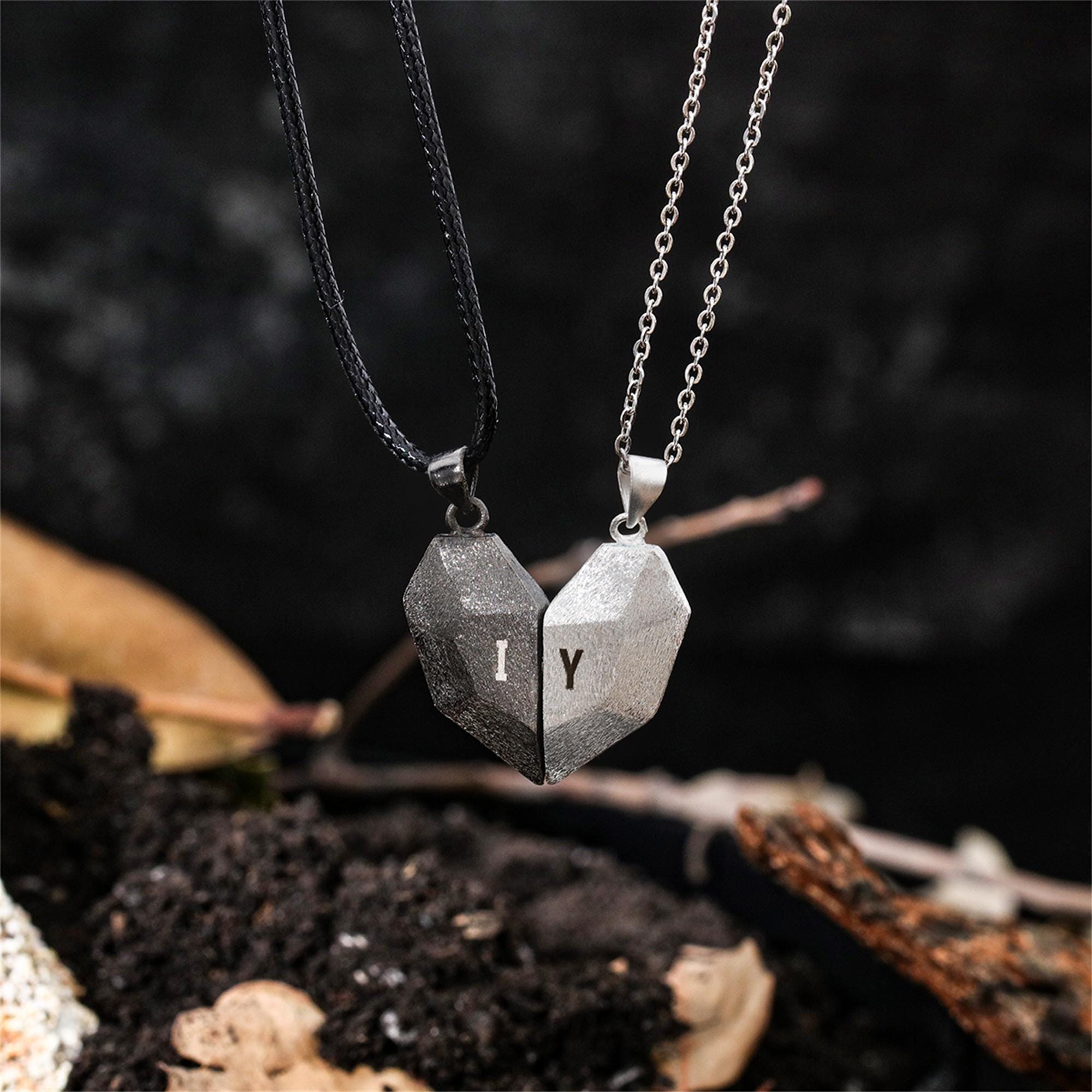 Custom couple magnetic heart n - đánh giá và giá Magnetic Couple Matching Necklaces
