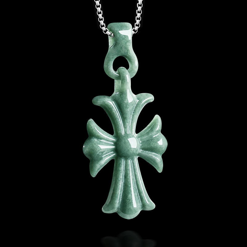 Natural Burmese Jadeite Cross  - đánh giá và giá Necklaces