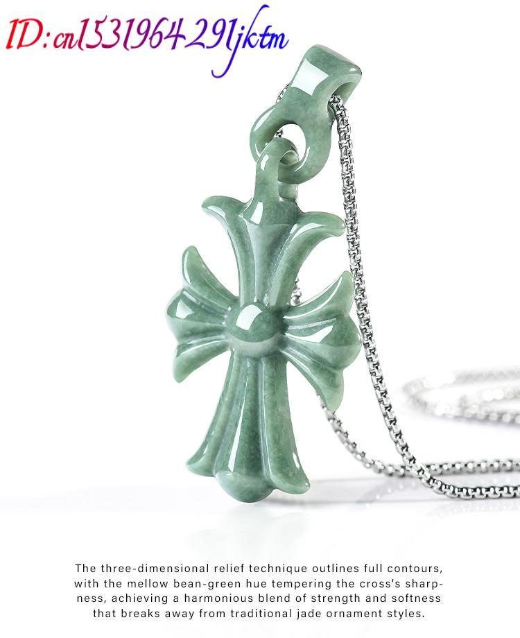 Natural Burmese Jadeite Cross  - đánh giá và giá Necklaces