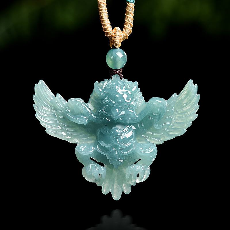 Real Natural Emerald Jade Blue - đánh giá và giá Necklaces