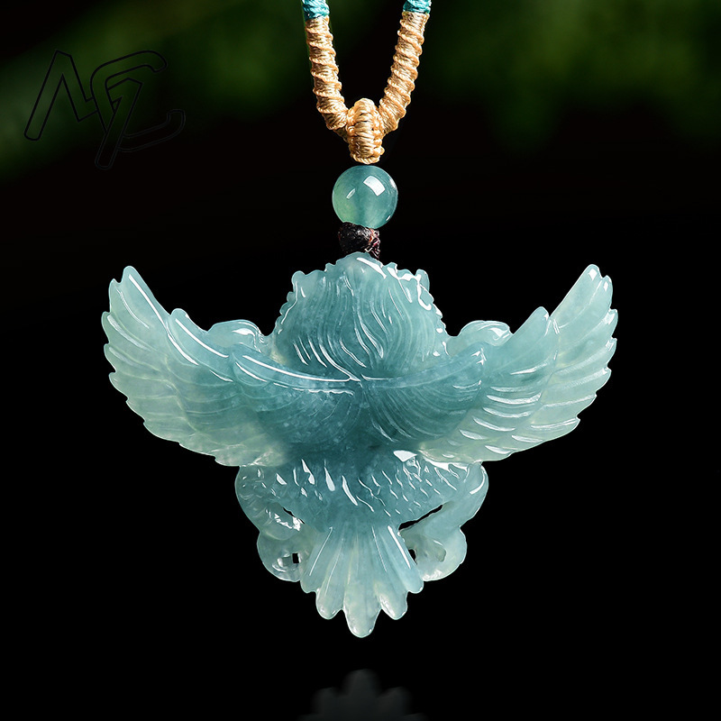 Real Natural Emerald Jade Blue - đánh giá và giá Necklaces