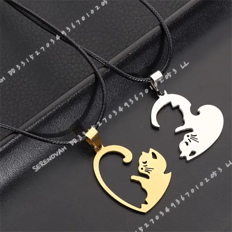1 Pair Creative Cute Stainless - đánh giá và giá Magnetic Couple Matching Necklaces