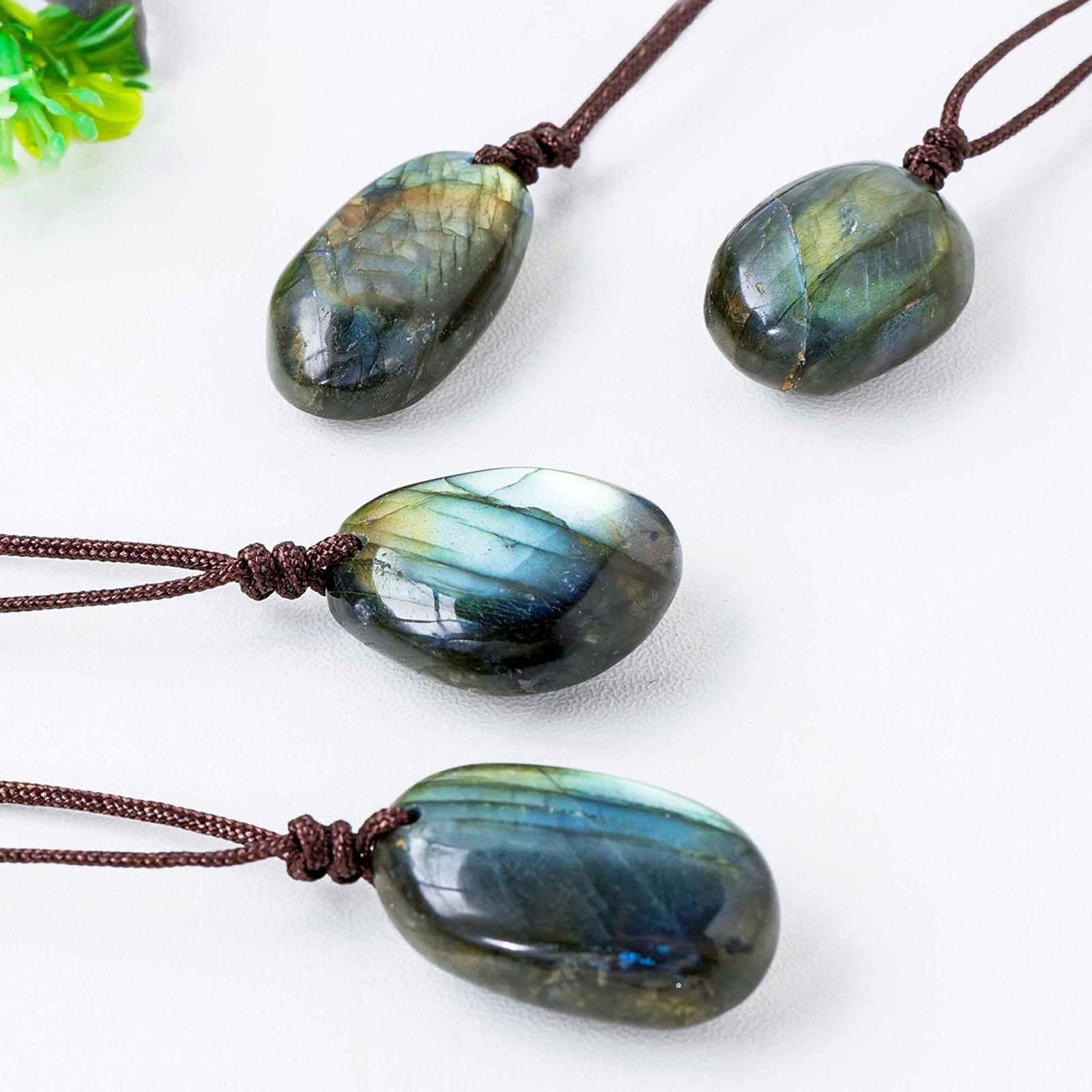 Natural Labradorite Pendant Ne - đánh giá và giá Crystal Pendant Necklace Natural Stone
