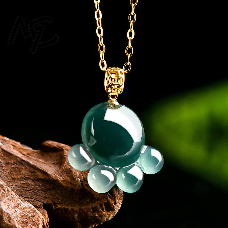 Natural Real Emerald Blue Wate - đánh giá và giá Necklaces