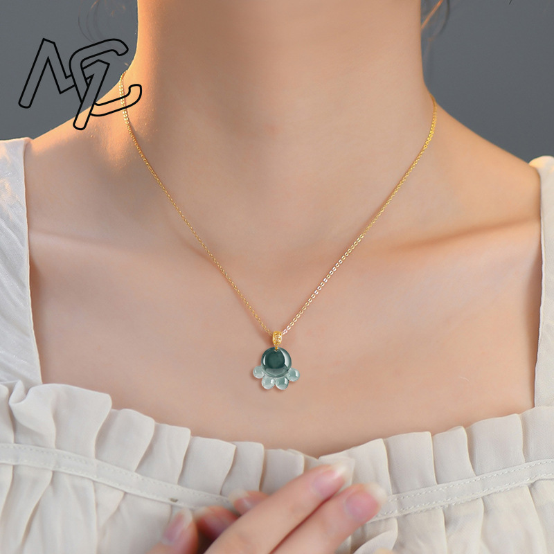 Natural Real Emerald Blue Wate - đánh giá và giá Necklaces