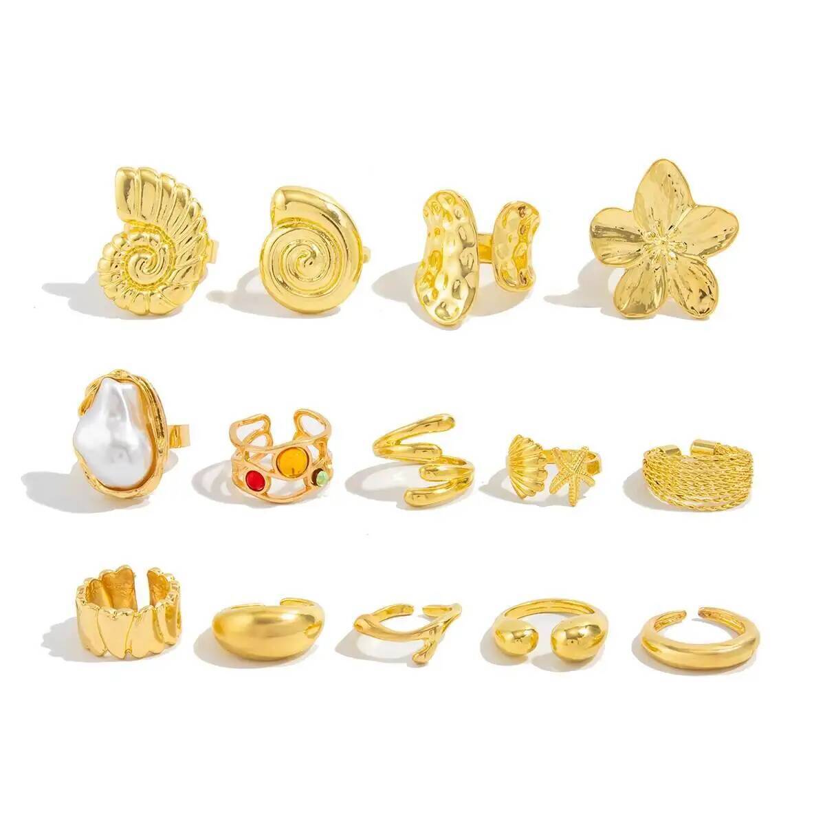 IngeSight.Z 14 Pcs/Set Hip Hop - đánh giá và giá Vintage Punk Knuckle Rings Set