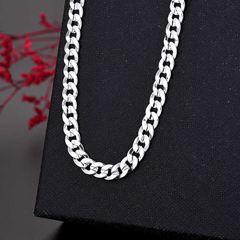 Hot 925 sterling Silver charm  - đánh giá và giá Cuban Link Chain 12Mm