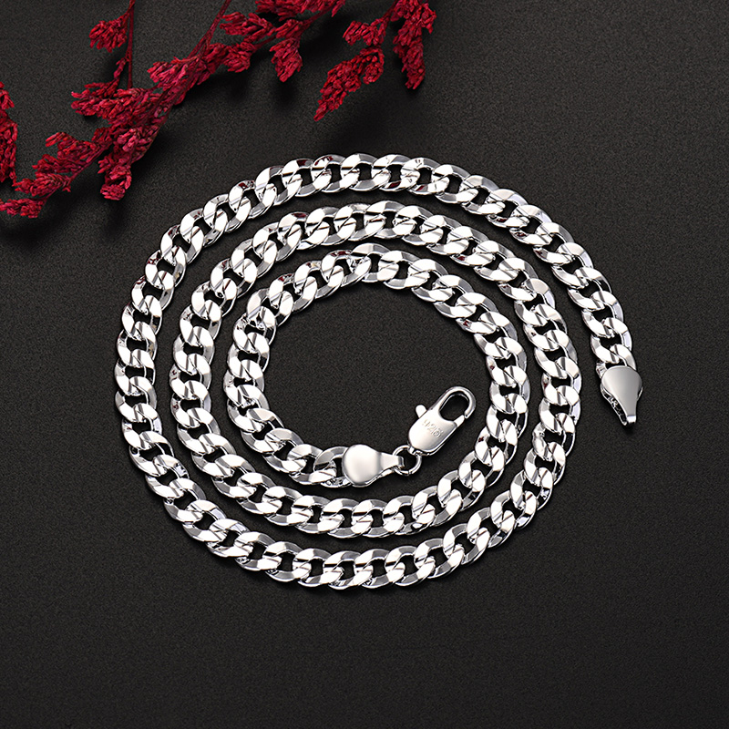 Hot 925 sterling Silver charm  - đánh giá và giá Cuban Link Chain 12Mm