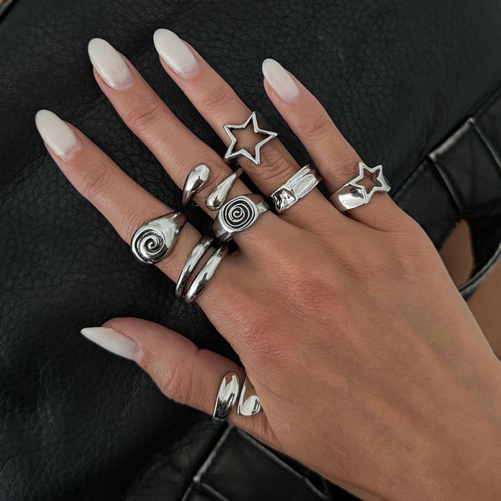 Ingemark 8 Pcs/Set Gothic Pent - đánh giá và giá Vintage Punk Knuckle Rings Set