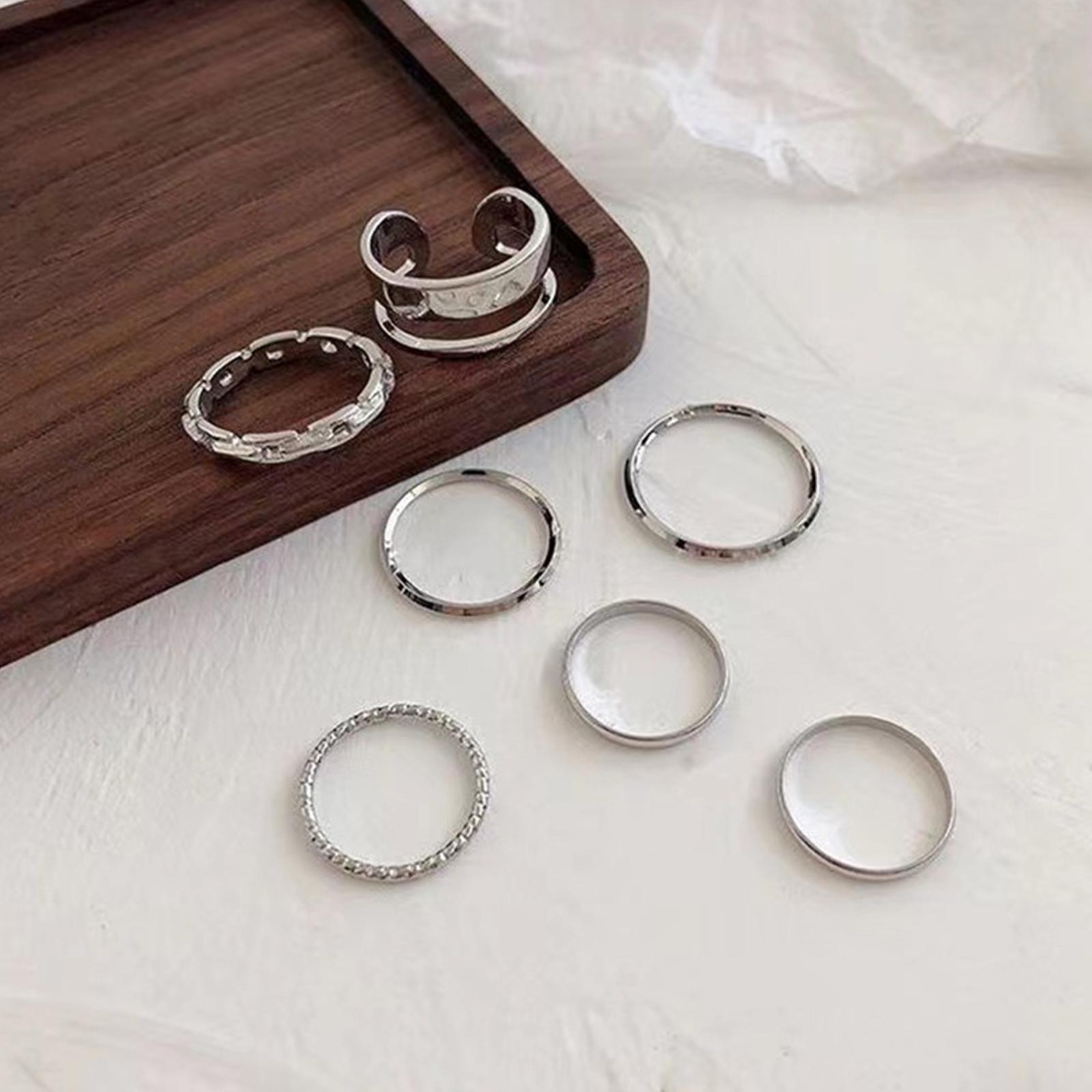 Ladies Hip Hop Ring Set Vintag - đánh giá và giá Vintage Punk Knuckle Rings Set