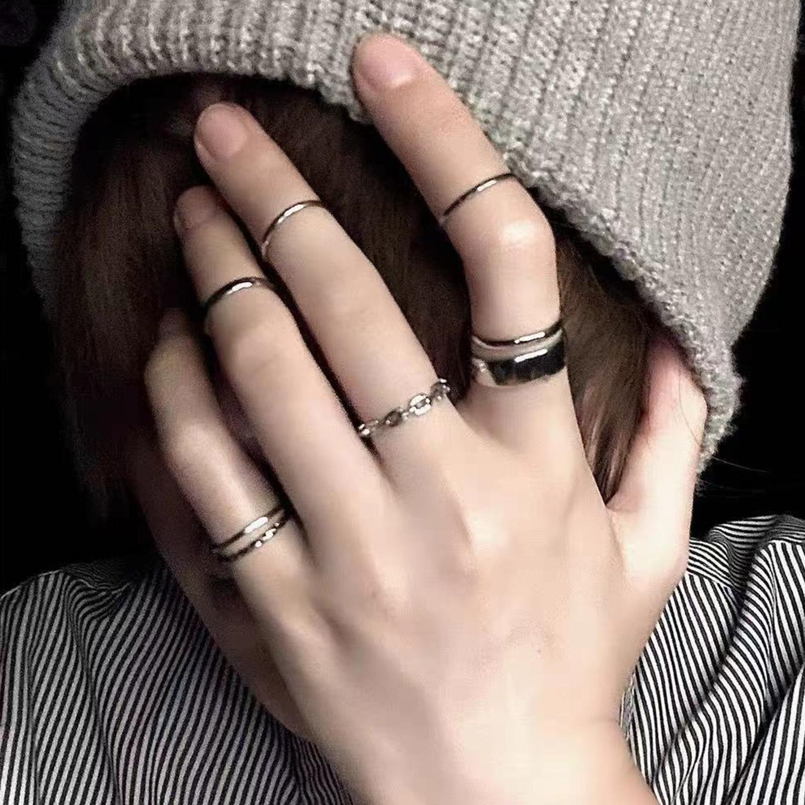 Ladies Hip Hop Ring Set Vintag - đánh giá và giá Vintage Punk Knuckle Rings Set